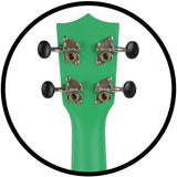 Amahi Penguin PGUKGR Soprano Ukulele Green w/Bag