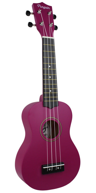 Amahi Penguin PGUKPU Soprano Tropical Fucshia Ukulele W/ Bag