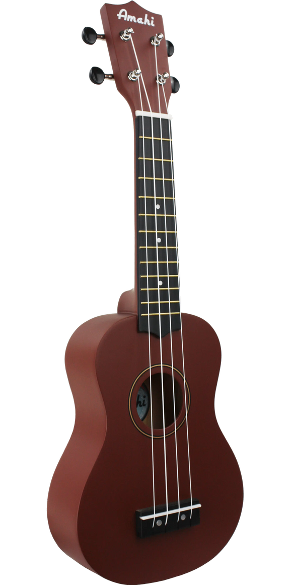 Amahi PNUKBR Soprano Ukulele Chocolate Chip Brown w/ Bag