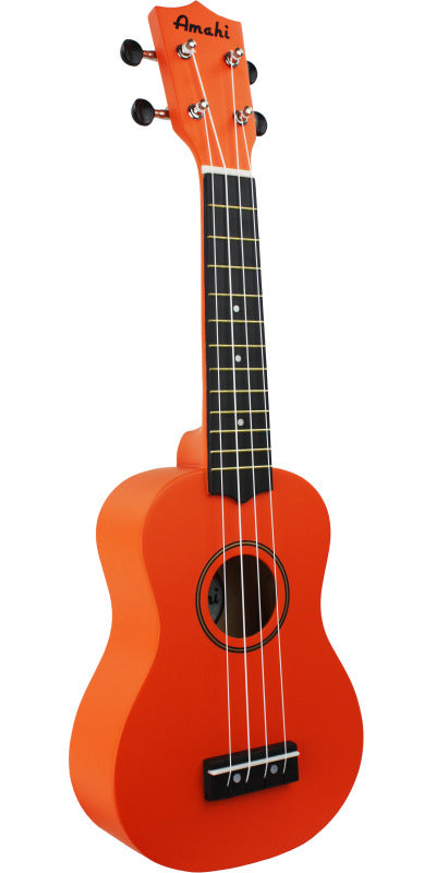 Amahi PNUKOR Soprano Ukulele Tangerine with Bag