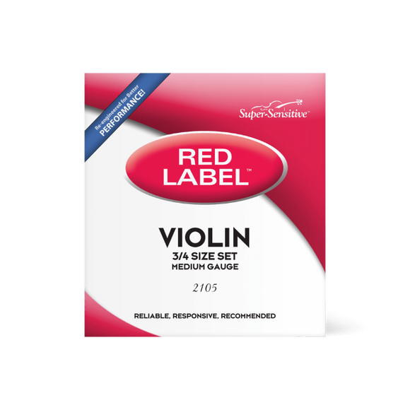 Red Label Violin Strings Set 3/4