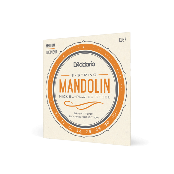 Daddario Mandolin Strings Set Nickel Medium