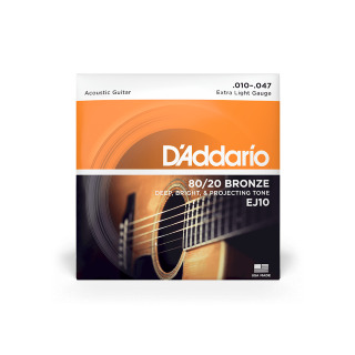 Daddario Acoustic String Set 80/20 Bronze Extra Light