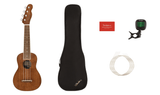 NEW Fender Seaside Soprano Ukulele Pack with Gig Bag, Tuner, & Extra Strings