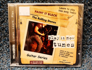 NEW Learn Guitar for "Paint It Black" by Rolling Stones - Play It Now Tunes CD