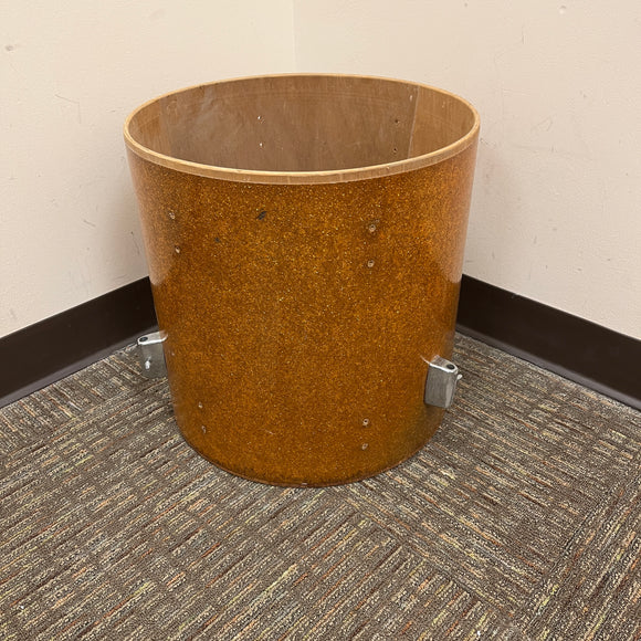 Japanese Stencil Floor Tom 16x16 Orange Sparkle AS IS