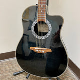 Carlo Robelli CRB-35 Acoustic Electric Guitar Black Flame