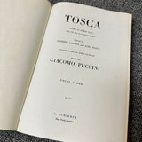 Puccini Tosca Vocal Score Green Hardback (1956)