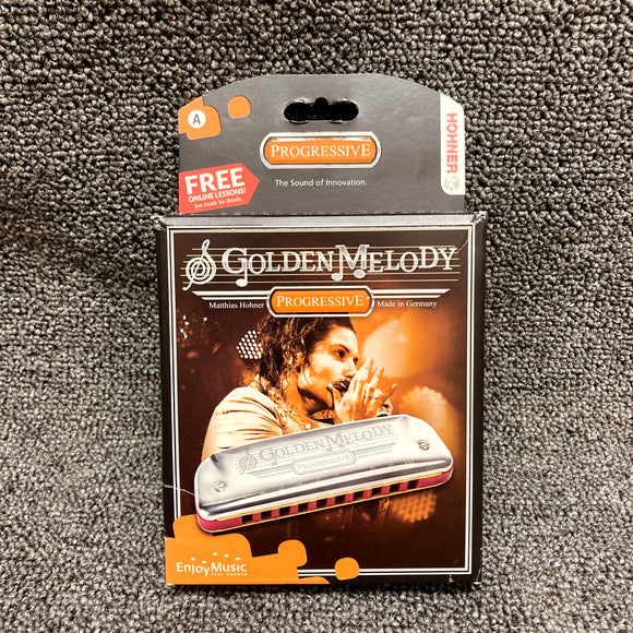 New Hohner Golden Melody Harmonica w/ Case Online Lessons