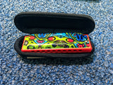 NEW Hohner The Red Dragon Tagged Harmonica Key A w/Case