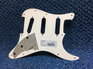 White Lefty Stratocaster SSS Electric Guitar Pickguard 1 Ply