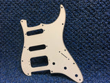 White Stratacaster Style HSS Pickguard 3 Ply