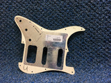 White Stratacaster Style HSS Pickguard 3 Ply