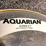 NOS Aquarian 10" Super-2 w/ Studio-X Ring Drum Head MRS-2-10