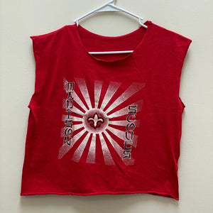 Vintage Madison Scouts Drum and Bugle Corps Cutoff Shirt in Red