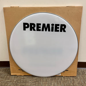 Premier Logo Bass Drum Head 28" Smooth White
