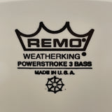Remo WeatherKing PowerStroke 3 Bass Drum Head 28" Smooth White