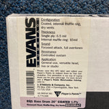 Rare NOS Evans EQ1 Coated Clear Bass Drum Resonant Head 20"