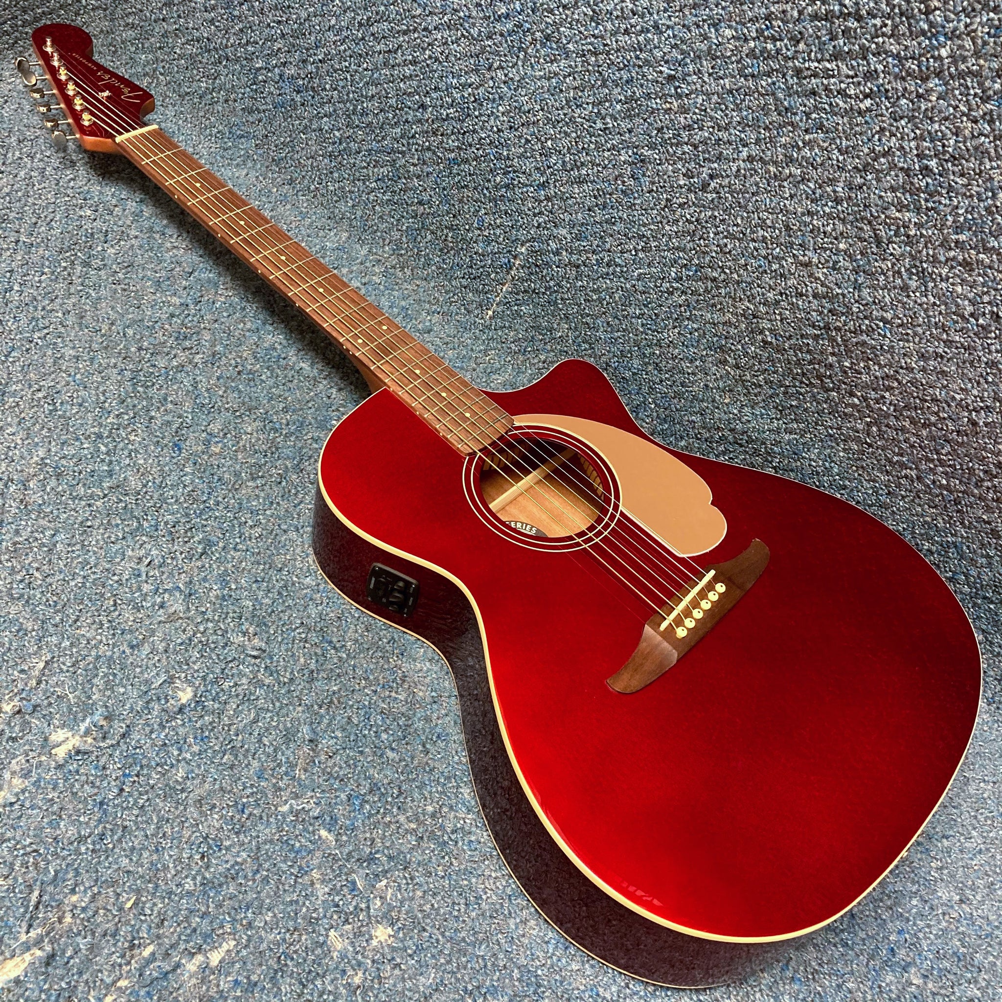 NEW Fender Newporter Player Acoustic Electric Guitar - Candy Apple – Mountain Music