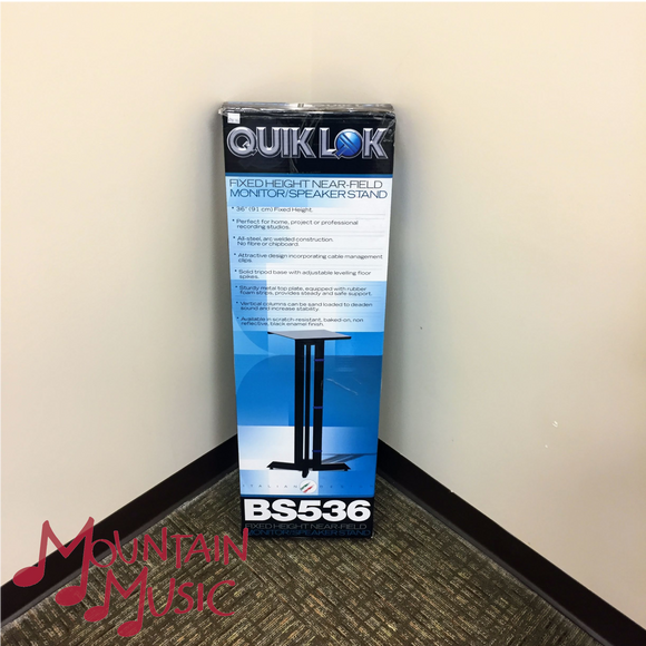 Quiklok BS536 Pair of Fixed Height Near-Field Monitor/Speaker Stands