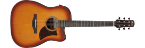Ibanez AAD50CE-LBS Advanced Acoustic Electric Guitar Cutaway Light Brown Sunburst Low Gloss