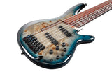 Ibanez SRAS7 Fretted/Fretless 7 String Electric Bass Cosmic Blue Starburst w/ Case